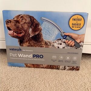 Waterpik Pet Wand PRO Dog Shower Dog Bathing Wand- Blue and Gray
